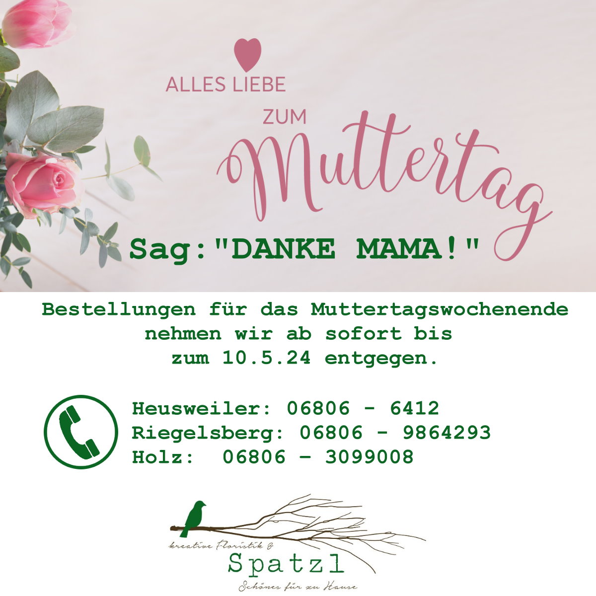 Sag: Danke Mama! Bestellungen zum Muttertag 2024 ab jetzt!